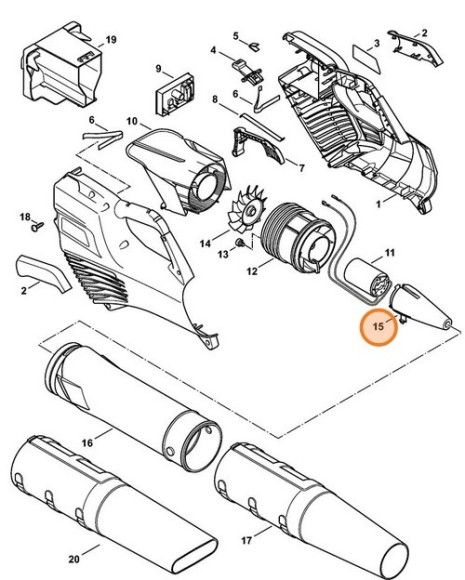 Конус викидного сопла STIHL 48667610300