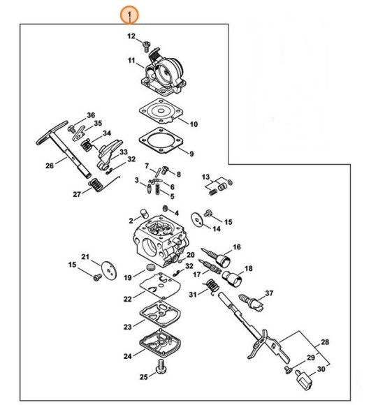 Карбюратор C1Q-S191А STIHL 11391200608
