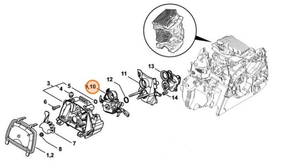 Карбюратор C1Q-S191А STIHL 11391200608