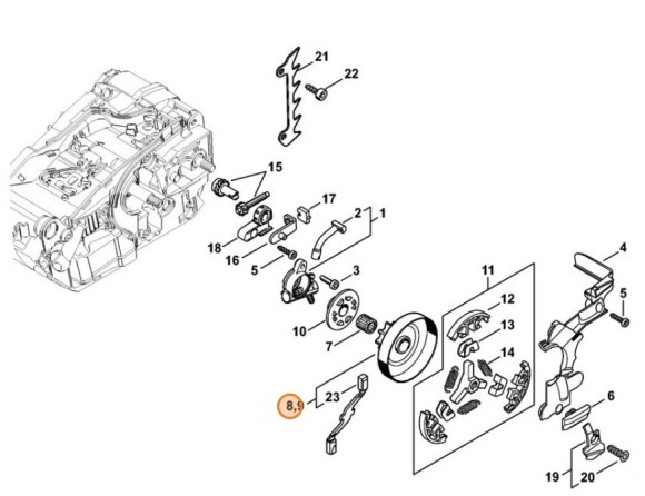 Ланцюгова зірочка 1/4"P 8зубів STIHL 11466402004