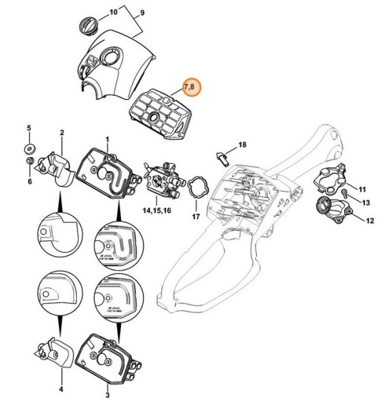 Повітряний фільт, флісовий STIHL 11371201607