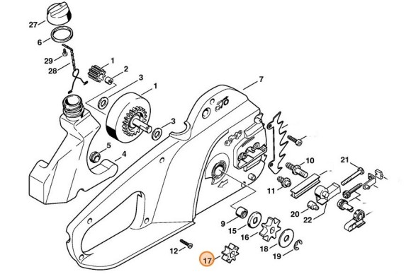 Ланцюгова зірочка 1/4" 8Z STIHL 12086421301
