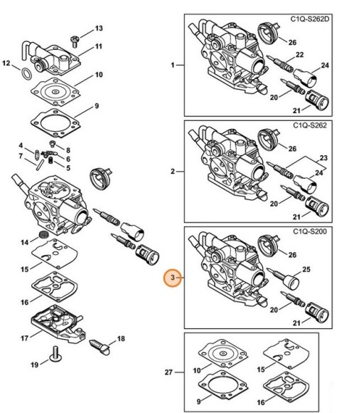 C1Q-S200D карбюратор (11461200600)