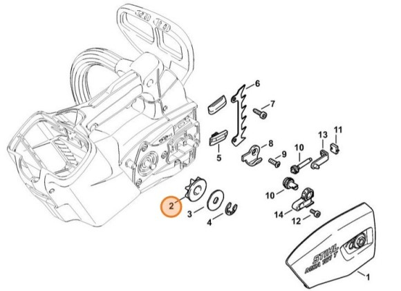 Ланцюгова зірочка 1/4"P 10 зубів STIHL 12526421202