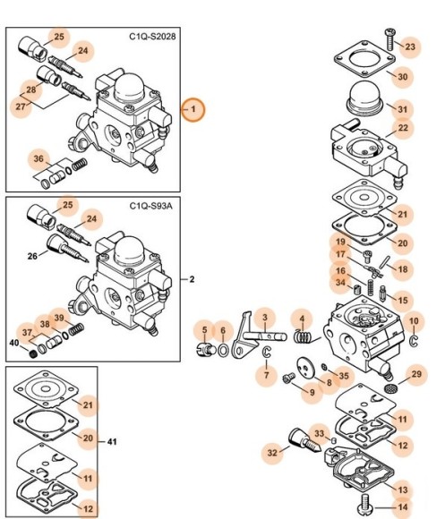 C1Q-S202C карбюратор (46011200600)