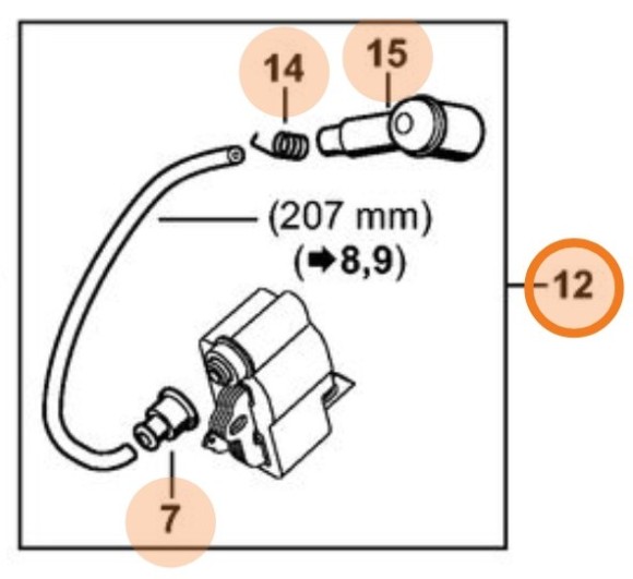 Модуль запалювання STIHL 11404001306