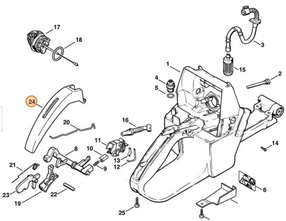 Півкожух рукоятки STIHL 11287910600