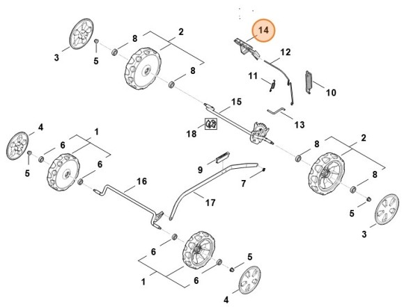 Важіль розщеплення STIHL WA417914800
