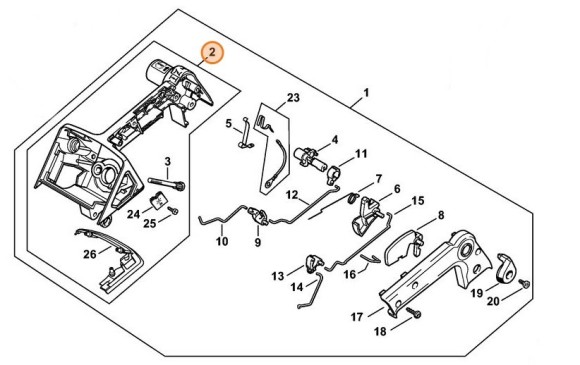 Корпус рукоятки STIHL 11297901015