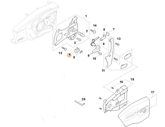 Цепь приводное колесо 1/4\ (48576421202)