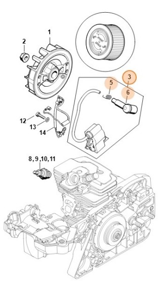 Модуль запалювання STIHL 11404001307