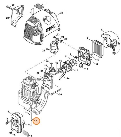 Ущільнення системи випуска STIHL 41801490600