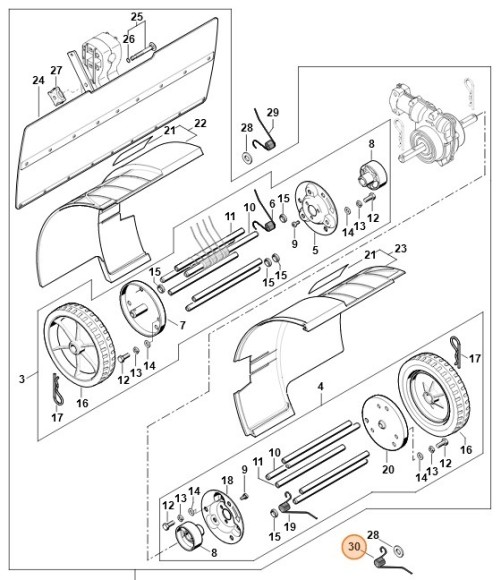 Скребок для проволоки - левая сторона (46017441101)