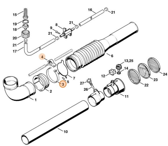 Скоба для шланга STIHL 42037007100