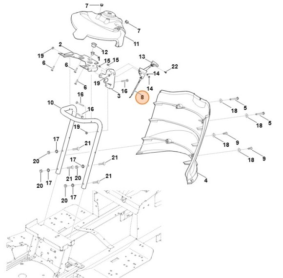 Трос управління дросельною заслонкою STIHL 61701801120
