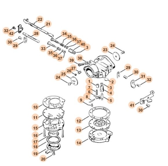 Карбюратор HL­327D STIHL 43081200600