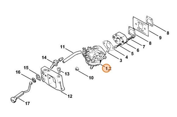 Карбюратор HL­327D STIHL 43081200600