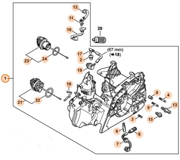 Картер двигуна STIHL 11390203006