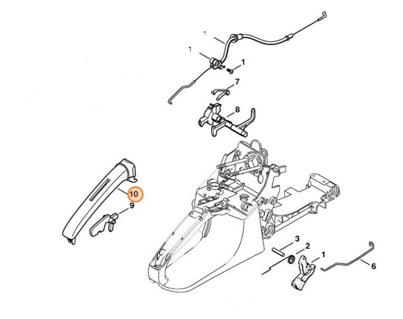 Півкожух рукоятки STIHL 11337910600