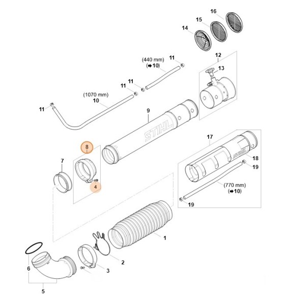 Скоба для шланга STIHL 42447007100