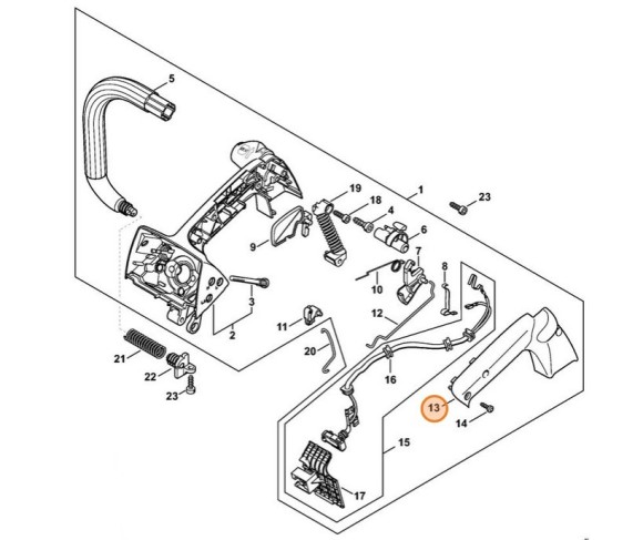 Півкожух рукоятки STIHL 11377910600