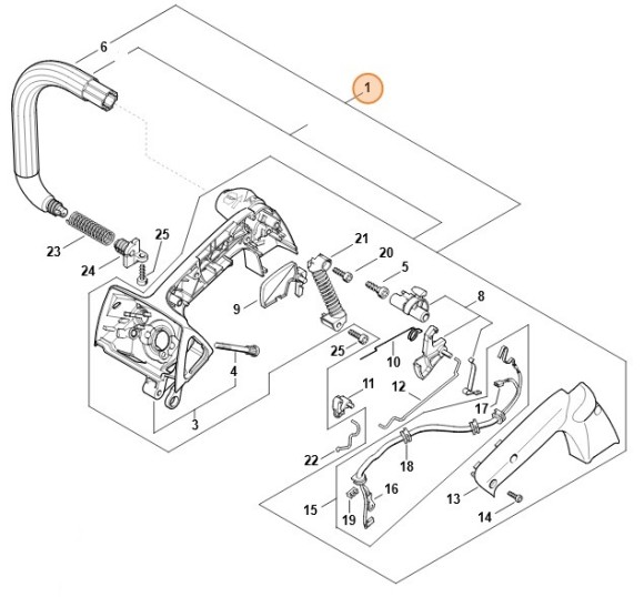 Корпус рукоятки STIHL 11377901001