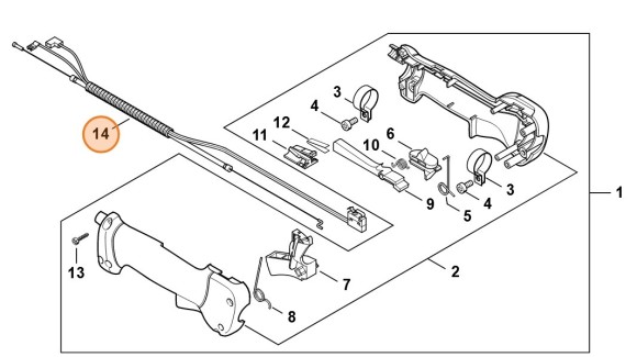 Трос управління дросельною заслонкою STIHL 41801801150