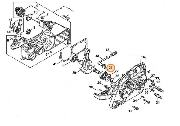Радіальний шарикопідшипник 15x35x13 STIHL 95230034278