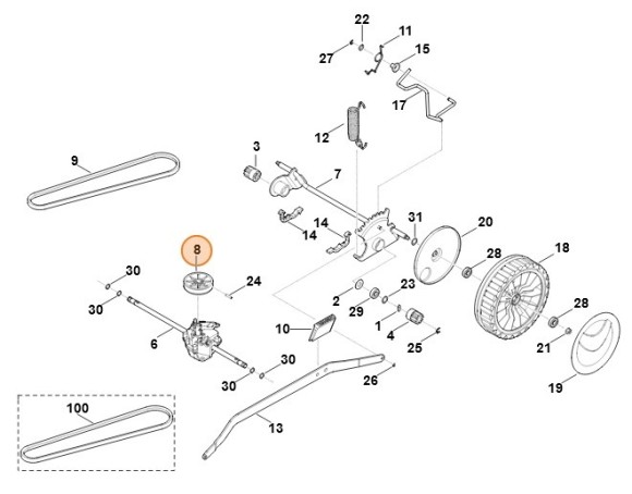 Шкив клиноременного (63607041000)