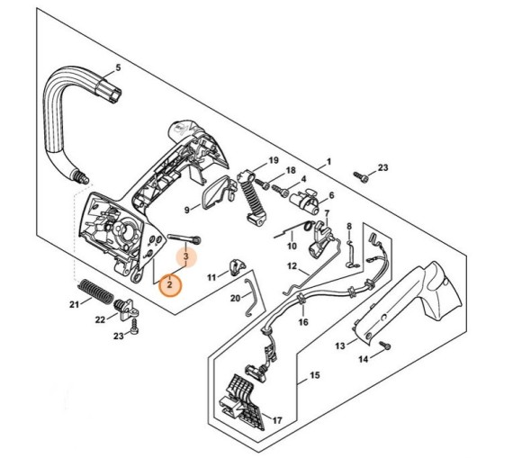 Корпус рукоятки STIHL 11377901005