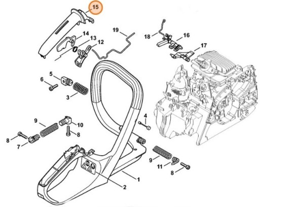 Півкожух рукоятки STIHL 11397910600