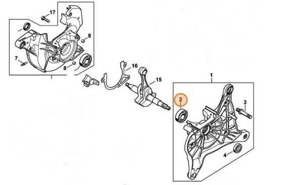 Радіальний шарикопідшипник 15х36,3х11 STIHL 95030030360
