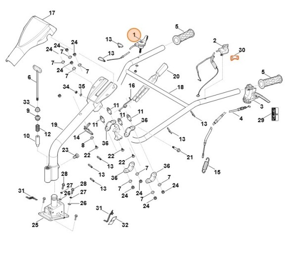 Трос управління дросельною заслонкою STIHL 62501801101