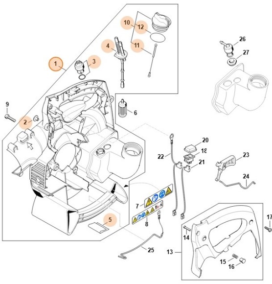 Корпус вентилятора, внутрішній STIHL 42297004124