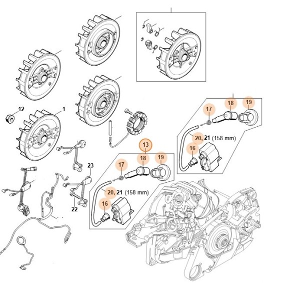Модуль запалювання STIHL 11414001331