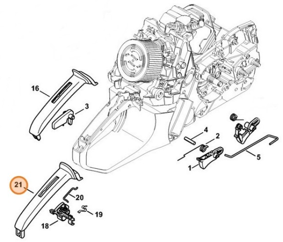 Півкожух рукоятки STIHL 11407910600
