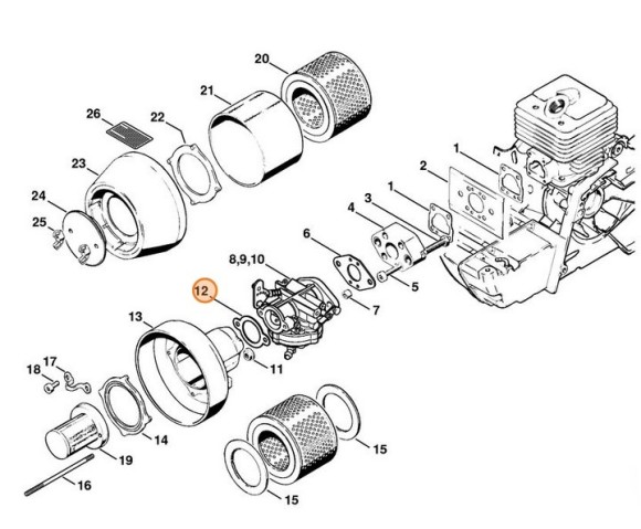 Ущільнення фільтра STIHL 11061491200