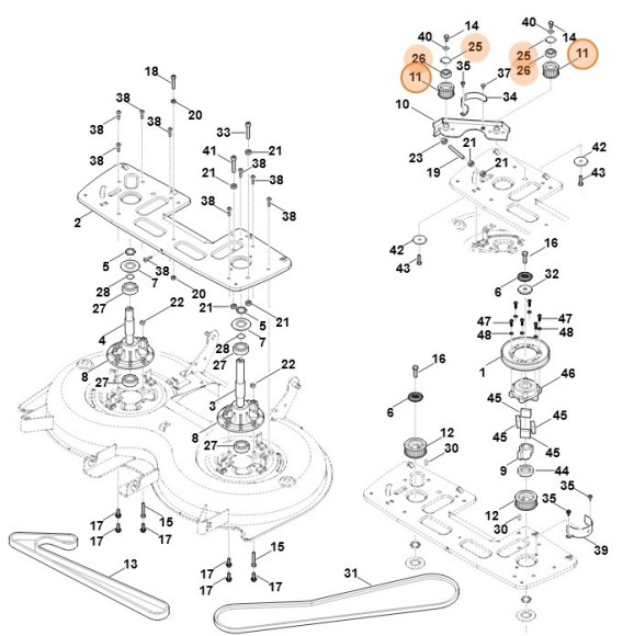 Шків зубчатого ременя 20з STIHL 61707607500
