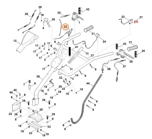 Трос управління дросельною заслонкою STIHL 62511801100