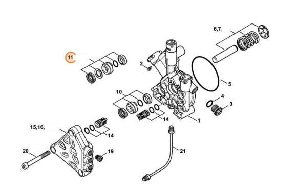 Набір ущільнень - поршень кераміка STIHL 47690071000