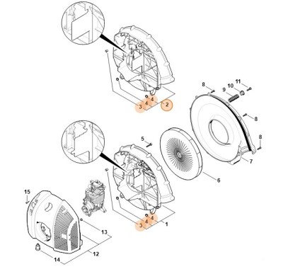 Корпус вентилятора – внутри (42827004104)
