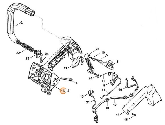 Корпус рукоятки STIHL 11377901007