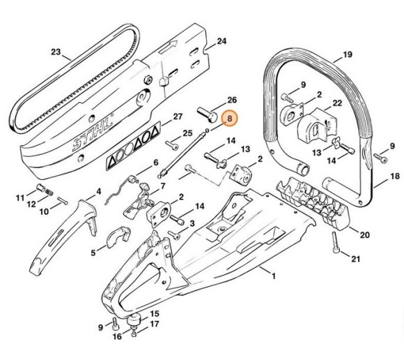 Трос управління дросельною заслонкою STIHL 42011801101