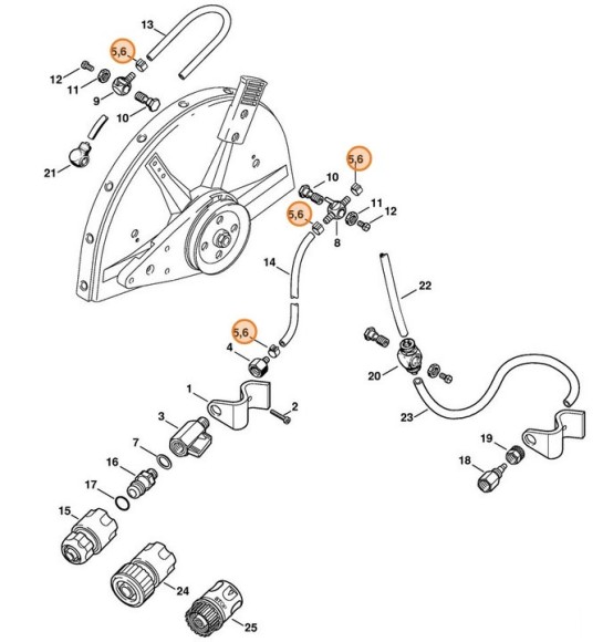 Скоба для шланга 9,5/7 STIHL 97710210920