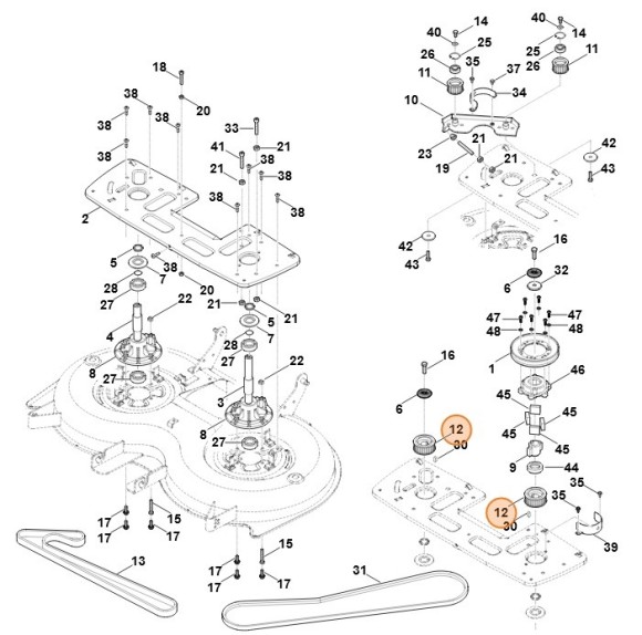 Шків зубчатого ременя 28з STIHL 61707607510