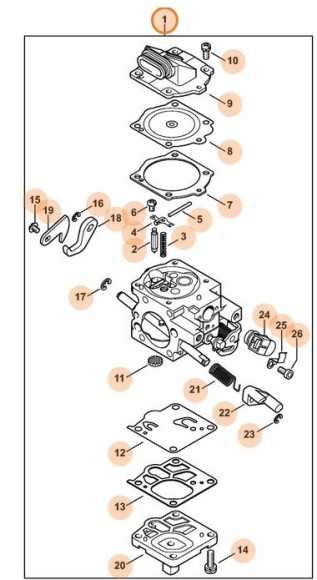 Карбюратор WJ-140A (11441200612)