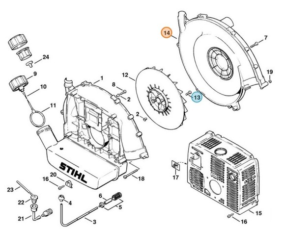 Корпус вентилятора - наружный (42037010701)