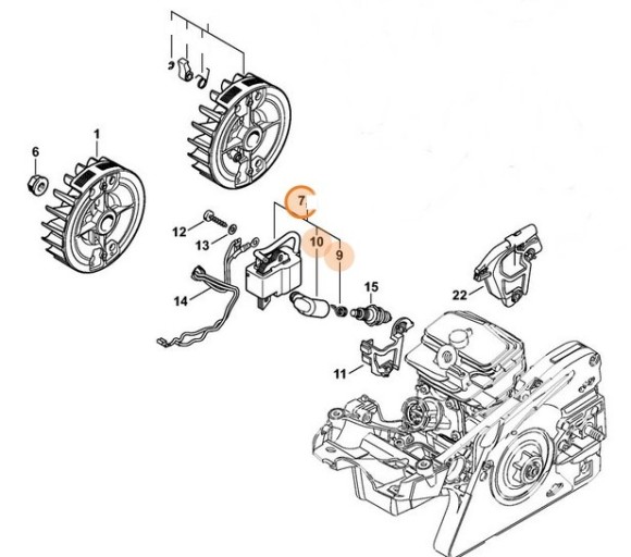 Модуль запалювання STIHL 11434001315