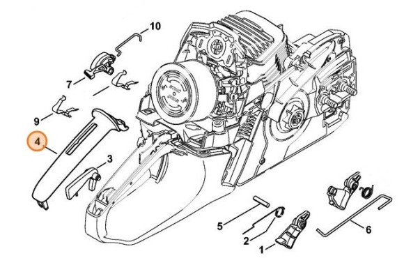 Півкожух рукоятки STIHL 11417910600