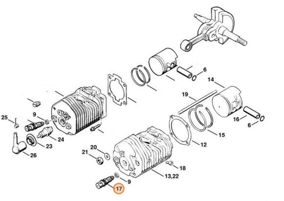 Ущільнення циліндра STIHL 11110292301